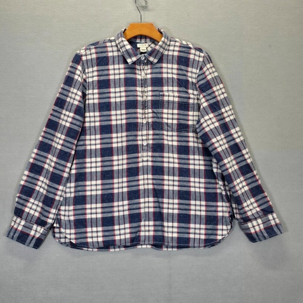 J Crew Multicolor Long Sleeve  Button Down Womens Shirt Size Large